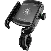 Torribaly Black Aluminum Alloy Bike Bicycle Motorcycle Handlebar Mirror Mobile Phone Mount Holder Stand
