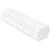 Torribaly 50 Pieces Plastic White Cake Dowel Rods for Tiered Cake Construction and Stacking (0.4 Inch Diameter 12 Inch Length)