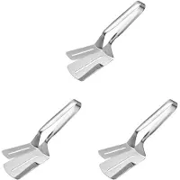 Typecat 3X Stainless Steel Double-Sided Shovel Clip, Stainless Steel Spatula Kitchen Tongs,Grill Clamp Flipping Spatula Clip