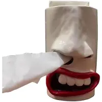 Typecat Funny Face Tissue Holder Nose Tissue Box Handmade Storage Box Pen Holder Paper Box Desktop Decoration