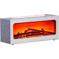 Typecat Fireplace Diffusers for Essential Oils Fireplace Humidifier with Remote Bonfire Flame Diffuser 7 Colors Light A