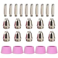 Tlily For ELECTRIC 58605 20A Plasma Cutter Parts 59184 Electrodes 59183 Tips Nozzles (25-Pk Kits)
