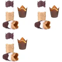 Torribaly 600PCS Tulip Cupcake Liners Upgrade Parchment Paper Muffin Liners for Baking Cupcake for Party Wedding Birthday