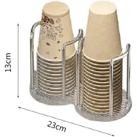 Torribaly 2X Paper Cup Dispenser Cup Holder Cup Organizer Storage Party Cup Dispenser Mouthwash Rinsing Cup Holder,23x13cm B