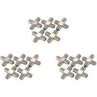 Typecat 15-Pack 4-Way F-Type Coax Cable Splitter Combiner Female to 4 Female for Video VCR Antenna TV Cable Satellite,Silver