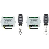 Torribaly 12V 24V 36V 10A 433MHz 4 Channel Wireless Relay RF Remote Control Receiver+4CH Transmitter,2 Receiver 2 Remote