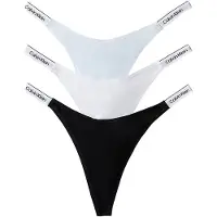 Calvin Klein Underwear Stringit pastellinsininen / musta / valkoinen