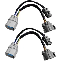 Torribaly 2pcs OBD2 to OBD1 Distributor Engine Jumper Swap Harness Dizzy 10 Pin for 1999-2000 Si 96-01 Integra