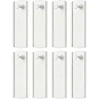 Kepptory 8 Universal Frame Hangers with 24 Removable Adhesive Strips (2 Per Hanger), Damage-Free Wall Mount for Sawtooth, D-Ring