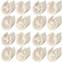 Typecat 192 Pcs Horseshoe Shape Wood Cutouts for Crafts Unfinished Wooden Horseshoes Small Cowboy Party Decorations