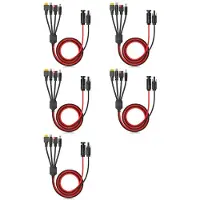 Typecat 5X 4-in-1 Solar Panel Connector Extension Cable Splitter for Anderson Connector Adapter Power Plug XT60 Female Conn