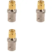 Typecat 3X Gold Tone SMA Male to Silver Tone BNC Female Connector Adapter