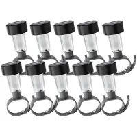 Kepptory Solar Pool Light Frame Ground Fence Decor, Waterproof LED Outdoor Swimming Pool Landscape Lamps,10PCS