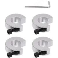 Torribaly Linear Rail Limit Fixing Rings, 4pcs 12mm SBR12 Linear Rail Stop Collars Anti-Collision Block Stopper Fixing Rings