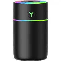 Exogio USB Humidifier with RGB Light, Air Humidifier & Aroma Diffuser for Home & Travel Black