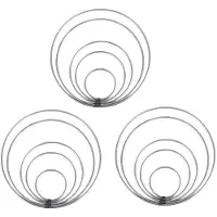 Typecat 15 PCS Silver Dream Catcher Metal Rings Supplies,Macrame Rings, Metal Hoops for Multi-Purpose Crafts Projects in 5 Sizes
