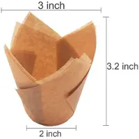 ISTOVO 800 Pieces Tulip Cupcake Liner Baking Cups Paper Cupcake and Muffin Baking Cups for Weddings and Birthday