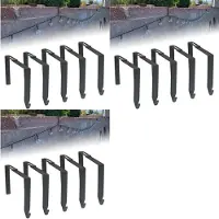 ISTOVO Adjustable Outdoor Light String Hooks for 3.2-6 Inch Concrete Cinder Block Wall and Fences, 15 Pcs String Light Hangers