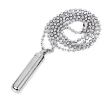 Torribaly Stainless Steel Pill Case Holder Cylinder Cremation Urn Memorial Pendant Necklace Keepsake 49*9mm