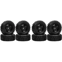 Torribaly 8pcs 95mm 1.9 Beadlock Wheel Rim Tire Set for 1/10 RC Crawler Car TRX4 RC4WD D90 Axial SCX10 II III Redcat MST