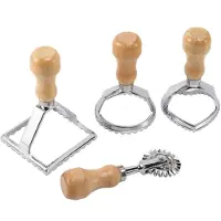 Torribaly Italian Ravioli Cutter Set Pasta Press Kitchen Attachment Kit Ravioli Maker Mold Tool Ravioli Stamp Set Pastry Wheel 4Pc