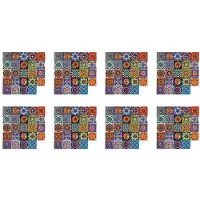 Typecat 192PCS Self Adhesive Mosaic Brick Tile 3D Sticker Kitchen Bathroom Wall Stickers -10x10cm