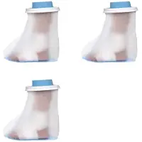 Typecat 3X Waterproof Foot Cover for Shower Adult, Foot Cast Covers with Non-Slip Padding Bottom, Watertight Foot Cast Protector