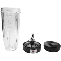 Typecat 32Oz Cup with Spout Lid and Blade 7 Fins Gear Replacement Parts Blade Assembly for NUTRI BL450/BL456/ BL455