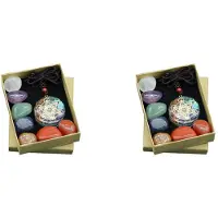 Torribaly 2X Seven Chakra Set Natural Aura Mixed Crystal Home Decoration Healing Polished Gemstone Collection Amulet Necklace