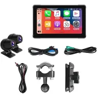 Jojomino 7-Inch Portable Motorcycle Screen Navigation Monitor IPX8 Waterproof for CarPlay Android Auto Wireless Display Screen