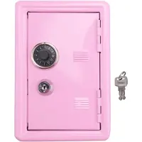 Typecat Kids Money Banks, Money Box Gift Safe Case Password with Key Metal Money Box Storage Bedroom Locker Home Ornament