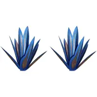 ISTOVO 2X Tequila Rustic Sculpture Metal Agave Plant Home Decor Rustic Hand Painted Metal Agave Garden Ornaments Outdoor,55cm