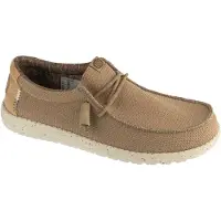 HEY DUDE for man. HD40403 Trainers Wally Sport Mesh brown (43), Fabric, Flat, Laces, Casual