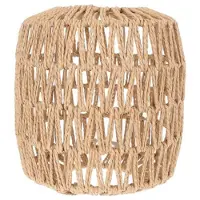 Torribaly Simulated Rattan Lamp Cover Handmade Woven Chandelier Vintage Lampshade Home Decor Hanging Pendant Bedroom
