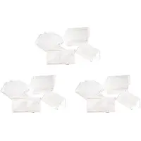 Torribaly 150Pcs Clear Signage Card Holder Poster Holder Plastic Label Holder Acrylic Card Display Stand 2x4cm