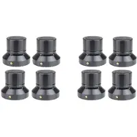 Torribaly 8X Speaker Isolation Stand Lead Alloy Adjustable Tray Pad Ceramic Foot Speaker Stand Isolation Feet Spike Black