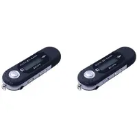 Torribaly 2X Portable USB MP3 Player Music Player Digital LCD Screen FM Radio Multifunction MP3 Music Player Black