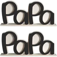 Torribaly 2X Father'S Day PaPa Picture Frame,Dad Gifts From Daughter,Dad Birthday Gifts, Dad Photo Holder, Father'S Day Gift Black
