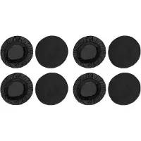 Torribaly 4 Pairs 10CM Elastic Earpad Covers Headphone Covers Stretchable and Washable Sanitary Earcup Protectors Black