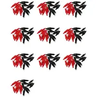 ISTOVO 200 Pcs Black Red Soft Plastic Coated Testing Probe Alligator Test Clip