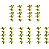Typecat 50PCS Handmade Napkin Rings Yellow Faux Lemon with Vine Napkin Ring for Wedding, Dinner Party, Banquet, Serviette