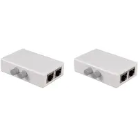 Exogio 2X RJ45 Splitter Selector 2 Network Freely Between Intranet & Extranet Network