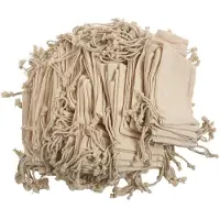 Typecat 100 pcs small cotton drawstring bags 10x15 cm