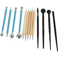 Zandona 13 Piece Stylus Dotting Tools, Clay Pottery Modeling Set, Rock Painting Kit