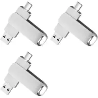 Kepptory 3X TYPE-C Metal Pen Drive 128GB Waterproof USB Flash Drives 128GB Memory Stick Business Gift U Disk