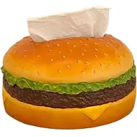 ISTOVO Hamburger Tissue Box American Retro Living Room Tissue Box Home Fun Decoration Ornaments Napkin Holder