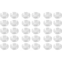 ISTOVO 30 Pcs Transparent Small Plastic Coin Box 18mm