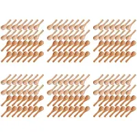 Semoic Small Wooden Spoons Tasting Spoons Condiments Salt Spoons for Kitchen Cooking Seasoning Oil Coffee Tea Sugar 180Pcs