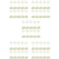 Torribaly 50Pcs Memo Clip Holder, Table Number Name Card Holder Desktop Metal Business Card Photo Gold Plane Frame with Base