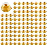 ISTOVO 300 PCS Clear Plastic Cupcake Box Round Cupcake Mooncake Dessert Container Box Cookies Muffins Dome Box